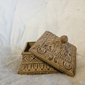 Ceramic Decortive Box with‎ Lid, Jewelry Trinket Keepsake Container